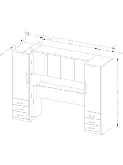 Very Home Home Essentials - Prague Overbed Unit - FSC® Certified -FurniHaven Shop 2BJ3N SQ5 0000000005 GREY SLd1