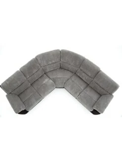 Sienna Fabric/Faux Leather Recliner Corner Group Sofa -FurniHaven Shop 2CLW3 SQ5 0000000004 BLACK SLd