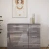 Very Home Prague Gloss 5 + 5 Wide Chest Of Drawers - FSC® Certified -FurniHaven Shop 369RQ SQ1 0000000563 GREY GLOSS RSr