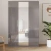 Very Home Prague Gloss 3 Door Mirrored Wardrobe - FSC® Certified -FurniHaven Shop 369RW SQ1 0000000563 GREY GLOSS RSr