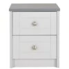 One Call Alderley Ready Assembled 2-Drawer Bedside Cabinet -FurniHaven Shop 3DAMR SQ1 0000000005 GREY SLf