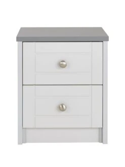 One Call Alderley Ready Assembled 2-Drawer Bedside Cabinet