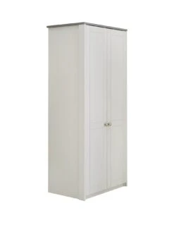 One Call Alderley Ready Assembled 2 Door Wardrobe -FurniHaven Shop 3DAMV SQ3 0000000005 GREY SLa