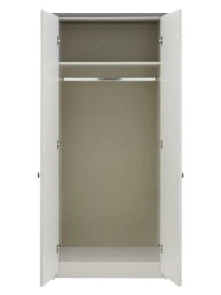 One Call Alderley Ready Assembled 2 Door Wardrobe -FurniHaven Shop 3DAMV SQ4 0000000005 GREY SLd