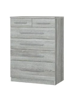 Very Home Home Essentials - Prague 4 + 2 Graduated Chest Of Drawers -FurniHaven Shop 3QXQT SQ3 0000000005 GREY SLa