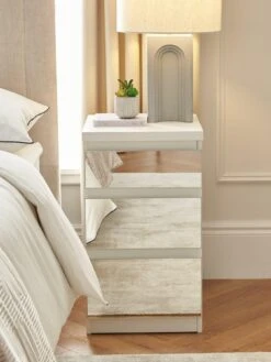 Very Home Prague Mirror 3-Drawer Bedside Cabinet - FSC® Certified