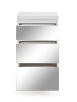 Very Home Prague Mirror 3-Drawer Bedside Cabinet - FSC® Certified -FurniHaven Shop 3VHJP SQ4 0000000013 WHITE SLd