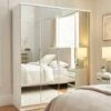 Very Home Prague 4-door Wardrobe With Mirrored Doors And Internal Chest Of 3 Drawers - FSC® Certified -FurniHaven Shop 3VHJX SQ1 0000000013 WHITE RSr