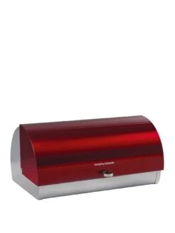 Morphy Richards Roll Top Bread Bin - Red