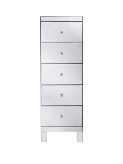 Very Home Parisian Ready Assembled Mirrored Tall 5 Drawer Chest -FurniHaven Shop 4AADY SQ2 0000000099 N A SLf