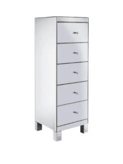 Very Home Parisian Ready Assembled Mirrored Tall 5 Drawer Chest -FurniHaven Shop 4AADY SQ3 0000000099 N A SLa