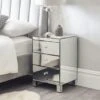Very Home Parisian Mirrored 3 Drawer Ready Assembled Bedside Chest -FurniHaven Shop 4AAE4 SQ1 0000000099 N A SLf