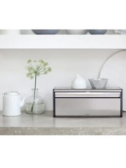 Brabantia Matt Steel Fall Front Bread Bin 10 Brabantia Matt Steel Fall Front Bread Bin -FurniHaven Shop 4EXJ3 SQ5 0000000560 STEEL SLd5