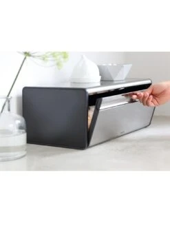 Brabantia Matt Steel Fall Front Bread Bin 11 Brabantia Matt Steel Fall Front Bread Bin -FurniHaven Shop 4EXJ3 SQ6 0000000560 STEEL SLd6