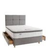 Silentnight Mirapocket Sophia Luxury Pillow Top Divan Bed (Includes Headboard!) -FurniHaven Shop 4QKTD SQ1 0000000183 SLATE SLf1