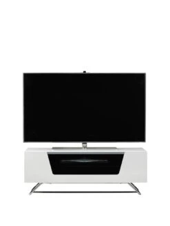 Alphason Chromium TV Stand - Fits Up To 46 Inch TV - White