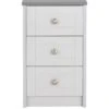 One Call Alderley Ready Assembled 3-Drawer Bedside Chest 1 One Call Alderley Ready Assembled 3-Drawer Bedside Chest -FurniHaven Shop 69PAH SQ1 0000000005 GREY SLf
