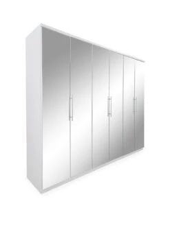 Very Home Prague Mirror 6 Door Wardrobe - FSC® Certified 10 Very Home Prague Mirror 6 Door Wardrobe - FSC® Certified -FurniHaven Shop 6JJAW SQ3 0000000013 WHITE SLa