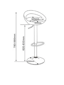 Very Home Avanti Bar Stool - Black and Chrome 7 Very Home Avanti Bar Stool - Black and Chrome -FurniHaven Shop 6U6GD SQ3 0000000004 BLACK SLf1