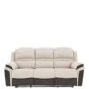 Petra 3 Seater Manual Recliner Sofa -FurniHaven Shop DVFUX SQ1 0000000547 CHOCOLATE BEIGE SLf