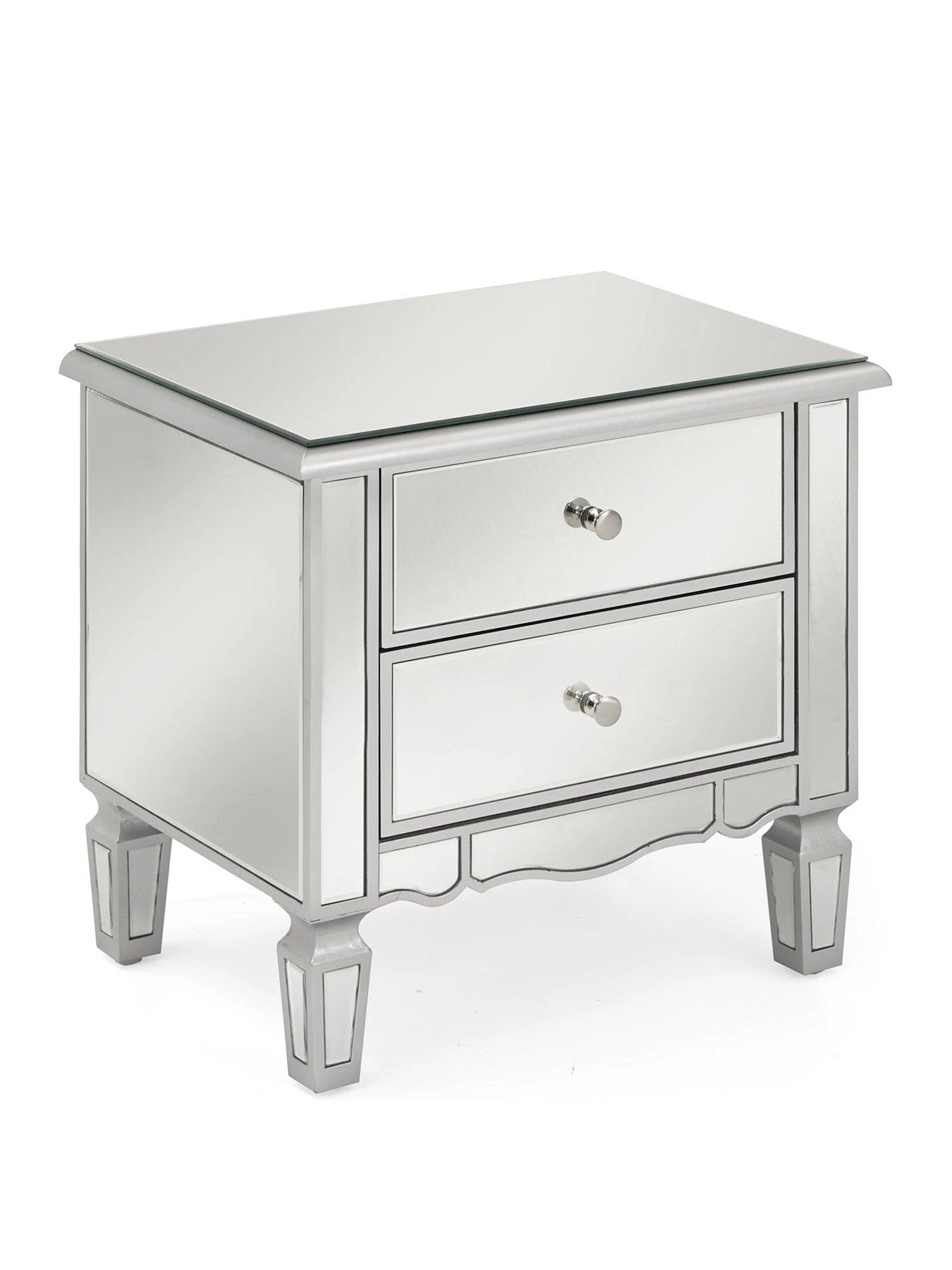 Very Home Mirage 2 Drawer Mirrored Bedside Chest 5 Very Home Mirage 2 Drawer Mirrored Bedside Chest - Image 3