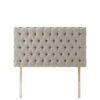 Silentnight Amalia Fabric Buttoned Padded Headboard - Available In 3 Colours -FurniHaven Shop KKM6W SQ1 0000000406 SANDSTONE SLf