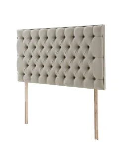 Silentnight Amalia Fabric Buttoned Padded Headboard - Available In 3 Colours -FurniHaven Shop KKM6W SQ3 0000000406 SANDSTONE SLa