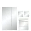 Very Home Prague Mirror 4-Piece Package - 3 Door Wardrobe, 4 Drawer Chest And 2 Bedside Cabinets (Buy And SAVE!) - FSC® Certified -FurniHaven Shop KRR94 SQ2 0000000013 WHITE SLf