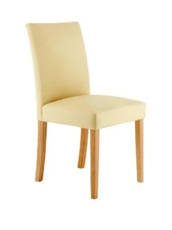 Very Home Home Essentials - Primo 120 Cm Dining Table + 4 Faux Leather Chairs -FurniHaven Shop KWTGE SQ3 0000000211 CREAM OAK SLa