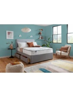 Silentnight Freya Memory 800 Pocket Divan Bed With Storage Options – Medium (Headboard Not Included) -FurniHaven Shop KXA74 SQ4 0000000183 SLATE SLd1