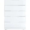 One Call Monaco Ready Assembled High Gloss 5 Drawer Chest -FurniHaven Shop LPHVF SQ1 0000000559 WHITE GLOSS SLf