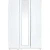 One Call Monaco Part Assembled High Gloss 3 Door Mirrored Wardrobe -FurniHaven Shop LPHVP SQ1 0000000559 WHITE GLOSS SLf