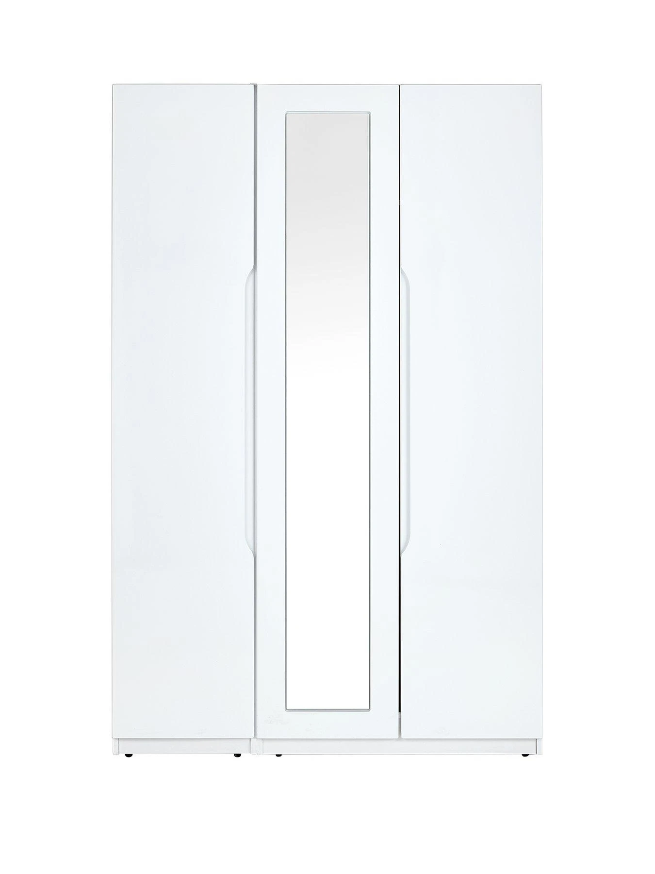 One Call Monaco Part Assembled High Gloss 3 Door Mirrored Wardrobe 3 One Call Monaco Part Assembled High Gloss 3 Door Mirrored Wardrobe