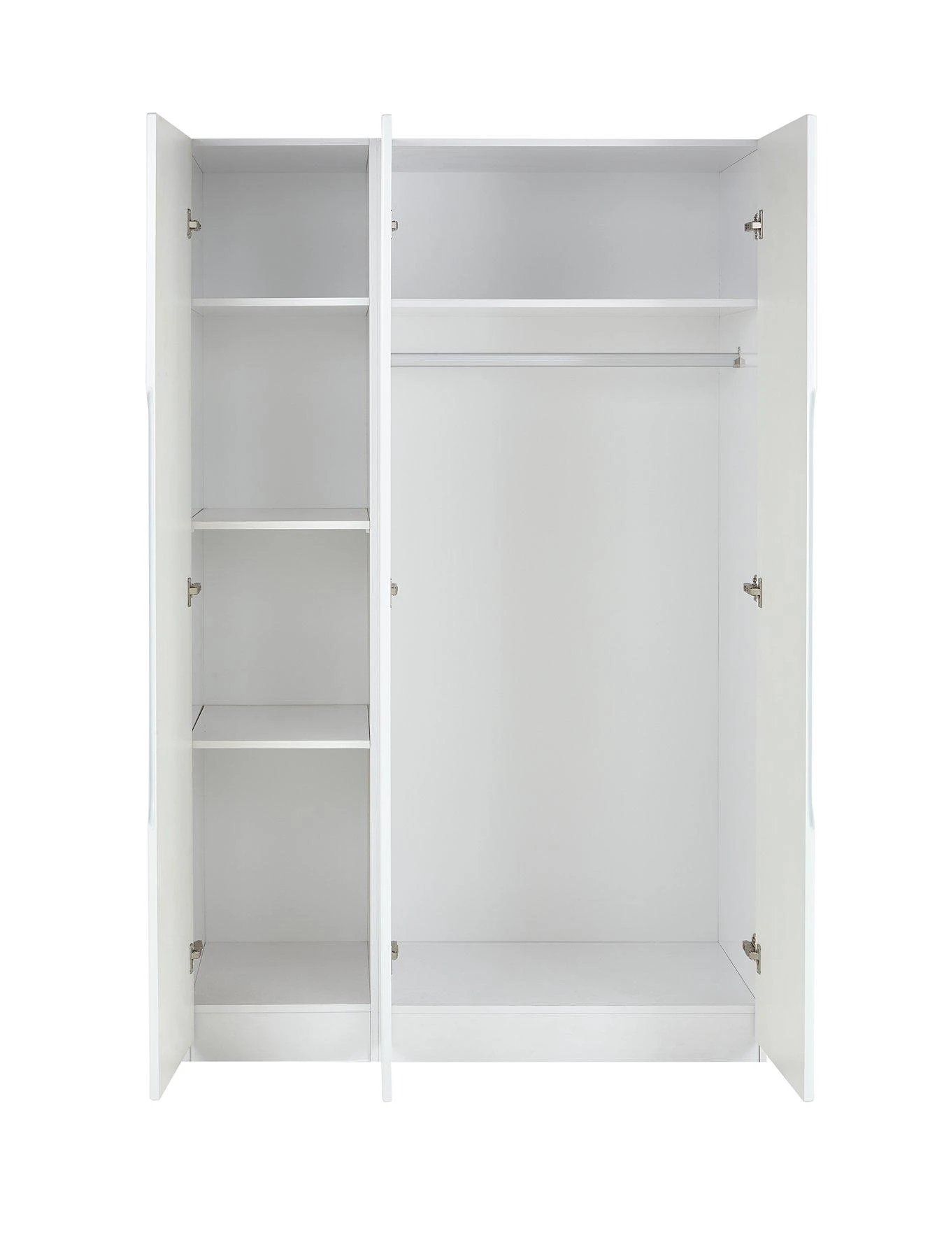 One Call Monaco Part Assembled High Gloss 3 Door Mirrored Wardrobe 6 One Call Monaco Part Assembled High Gloss 3 Door Mirrored Wardrobe - Image 4