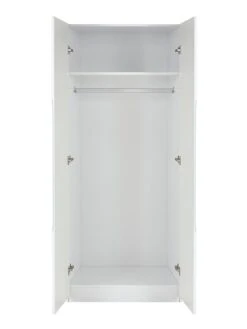 One Call Monaco Ready Assembled High Gloss 2 Door Wardrobe 10 One Call Monaco Ready Assembled High Gloss 2 Door Wardrobe -FurniHaven Shop LPHVQ SQ5 0000000559 WHITE GLOSS SLd1