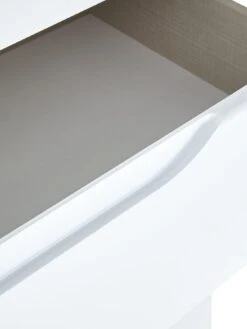 One Call Monaco Ready Assembled High Gloss 5 Drawer Tallboy -FurniHaven Shop LPHVR SQ4 0000000559 WHITE GLOSS SLd