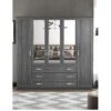 Very Home Camberley 5 Door 3 Drawer Mirrored Wardrobe -FurniHaven Shop LPLMC SQ2 0000000558 DARK OAK SLf