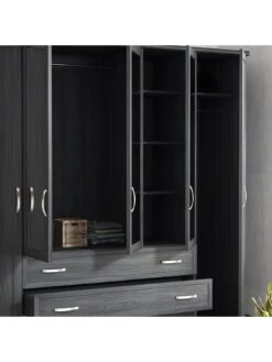 Very Home Camberley 5 Door 3 Drawer Mirrored Wardrobe 8 Very Home Camberley 5 Door 3 Drawer Mirrored Wardrobe -FurniHaven Shop LPLMC SQ4 0000000558 DARK OAK SLd