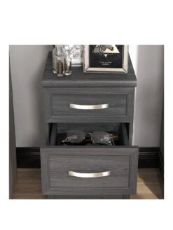 Very Home Camberley 3 Drawer Graduated Bedside Chest -FurniHaven Shop LPLMF SQ3 0000000558 DARK OAK SLa