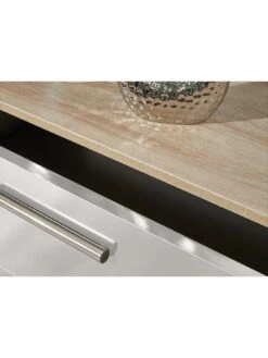 SWIFT Montreal Gloss 4 Piece Ready Assembled Package – 2 Door Wardrobe, 3 Drawer Chest And 2 Bedside Chests -FurniHaven Shop LQ3KT SQ4 0000009231 WHITE GREY GLOSS SLd