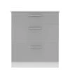 SWIFT Montreal Gloss Ready Assembled 3 Drawer Graduated Chest -FurniHaven Shop LQ47R SQ1 0000009231 WHITE GREY GLOSS SLf