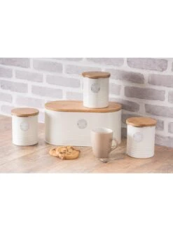 Typhoon Living Tea, Coffee And Sugar Storage Canisters - Cream -FurniHaven Shop LQE7Q SQ2 0000000067 CREAM SLd