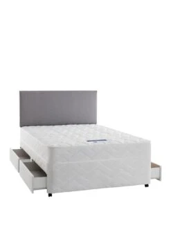Silentnight Celine Sprung Divan Bed With Storage Options (Headboard Not Included) -FurniHaven Shop LT9N6 SQ2 0000000013 WHITE SLf