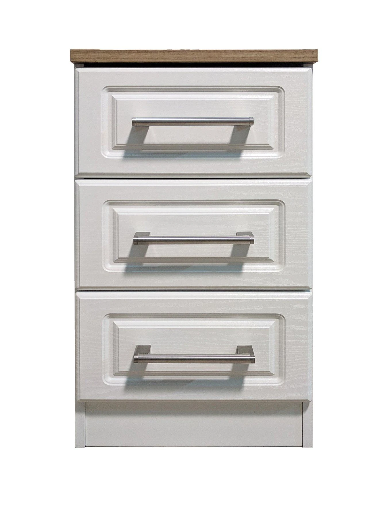SWIFT Regent Ready Assembled 3 Drawer Bedside Chest - FSC® Certified 3 SWIFT Regent Ready Assembled 3 Drawer Bedside Chest - FSC® Certified