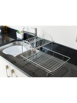 Addis 2-Tier Dish Draining Rack -FurniHaven Shop LVRNG SQ4 0000000166 STAINLESS STEEL SLd2
