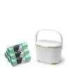 Addis Premium Food Waste Compost Caddy With 120 Compost Liners, White & Green -FurniHaven Shop LVRPP SQ1 0000000013 WHITE SLf