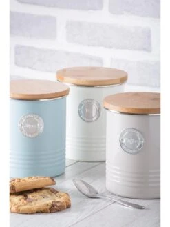 Typhoon Living Tea, Coffee And Sugar Storage Canisters - Blue -FurniHaven Shop LVUMA SQ3 0000000020 BLUE SLd1