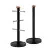 Tower Linear Rose Gold Towel Pole And Mug Tree – Black -FurniHaven Shop M4EA6 SQ1 0000000004 BLACK SLf