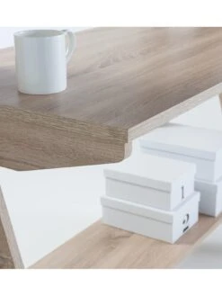 Dorel Home Arizona Desk With Shelves -FurniHaven Shop MCKXM SQ4 0000000006 OAK SLd1