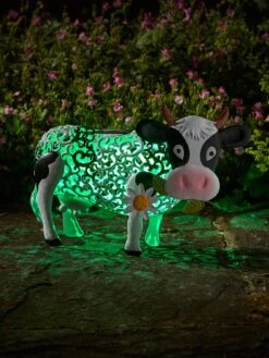 Smart Solar Solar Silhouette Daisy Cow Garden Ornament -FurniHaven Shop MCRQD SQ2 0000000099 N A SLd